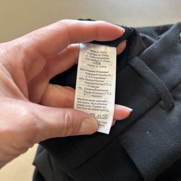 J Crew Women’s Dress Pants Ponte Black 4 Career Straight Slim Leg Ankle - Picture 4 of 6